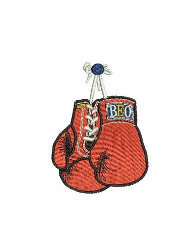 Motif de broderie machine gants de boxe