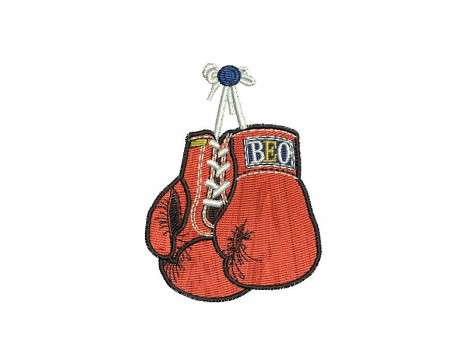 Instant download machine embroidery design boxing gloves