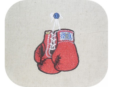 Motif de broderie machine gants de boxe