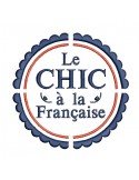 Motif de broderie machine cadre Chic
