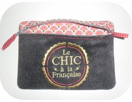 Motif de broderie machine ITH trousse Chic à la Française