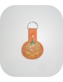 machine embroidery design pumpkin mylar keychains ith