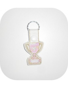 machine embroidery design champion cup mylar keychains ith