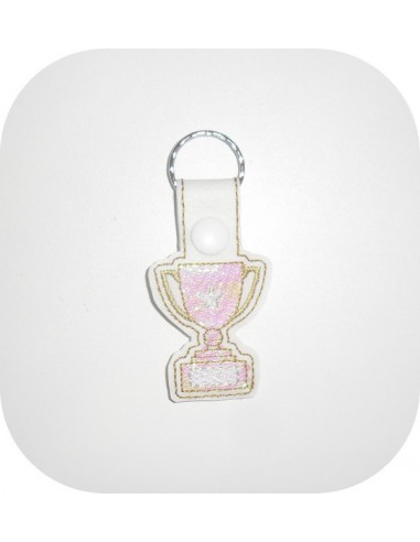 machine embroidery design champion cup mylar keychains ith