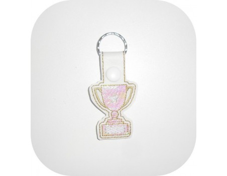 machine embroidery design champion cup mylar keychains ith