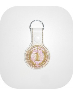 machine embroidery design champion cup mylar keychains ith