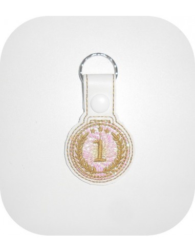 machine embroidery design champion cup mylar keychains ith