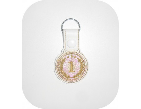 machine embroidery design champion cup mylar keychains ith