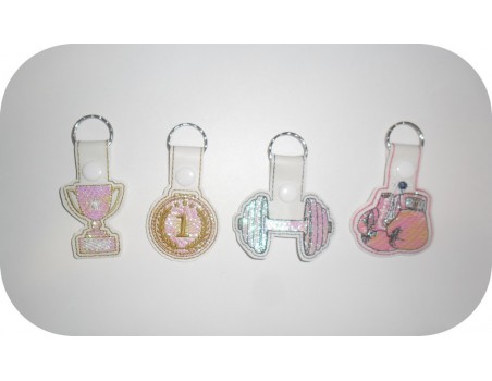 machine embroidery design champion cup mylar keychains ith