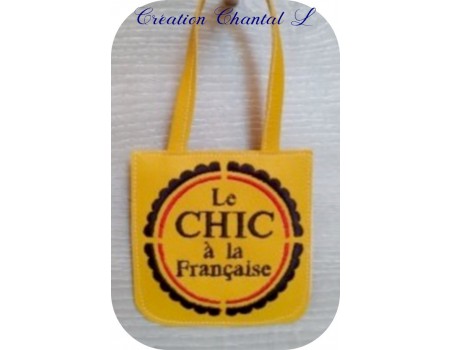 Motif de broderie machine cadre Chic