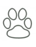 Instant download machine embroidery applique dog paw