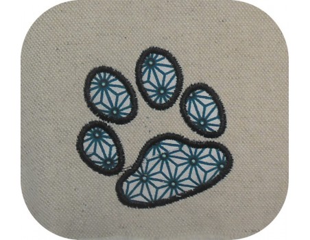 Motif de broderie machine appliqué patte de chien