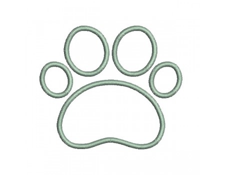 Instant download machine embroidery applique dog paw
