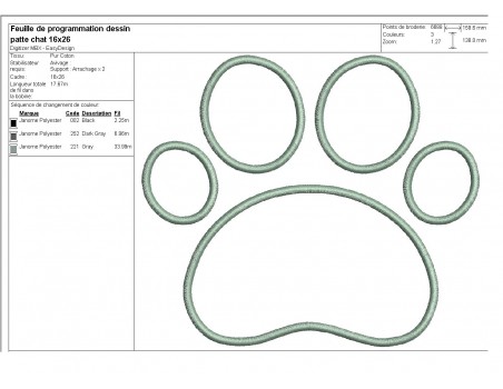 Instant download machine embroidery applique dog paw