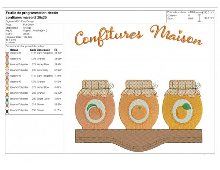 Instant download machine embroidery design jars of jam, plum, fig, blackberries