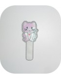 Instant dowload Embroidery design ITH bookmark cat