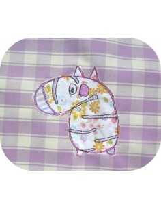 Motif de broderie zèbre