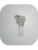 Instant download Embroidery design ITH bookmark squirrel