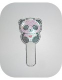 Motif de broderie machine ITH marque pages panda