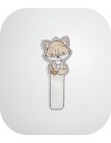 Instant download Embroidery design ITH bookmark fox