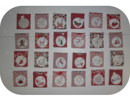 embroidery design  ITH Advent calendar