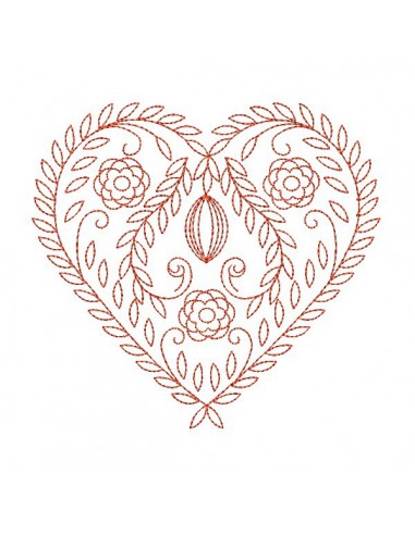 Instand dowload Embroidery design Decorative alsatian heart