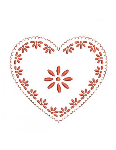 Instand dowload Embroidery design Decorative alsatian heart