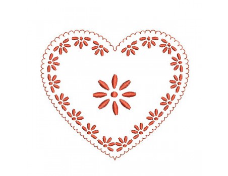 Instand dowload Embroidery design Decorative alsatian heart