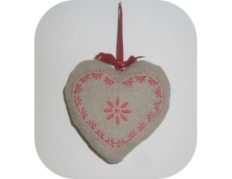 Instand dowload Embroidery design Decorative alsatian heart