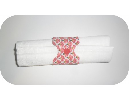 Instant dowload embroidery design  machine napkin ring ITH