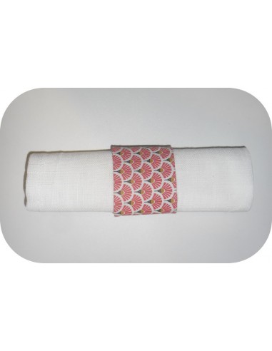 Instant dowload embroidery design  machine napkin ring ITH