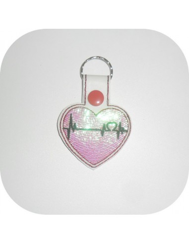 Instant download machine embroidery design heart organ mylar keychains ith