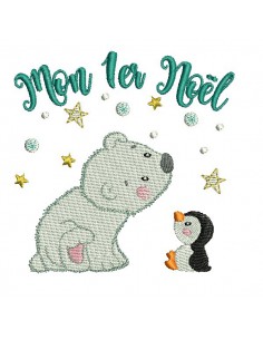 Instant download machine embroidery design stork baby boy