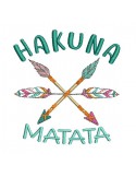 Motif de broderie machine  flèches Hakuna matata