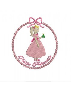 Motif de broderie petite princesse