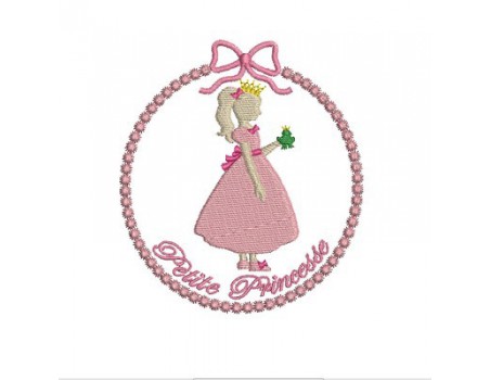 Motif de broderie petite princesse