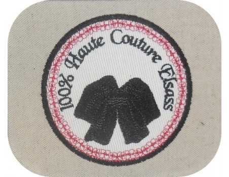 Motif de broderie machine coiffe de l' Alsacienne