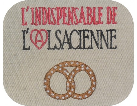 Motif de broderie machine l'indispensable  de l' Alsacienne