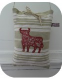 Motif de broderie taureau appliqué
