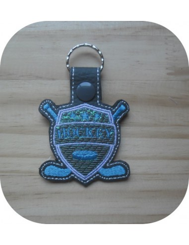 Instant download machine embroidery design hockey mylar keychains ith