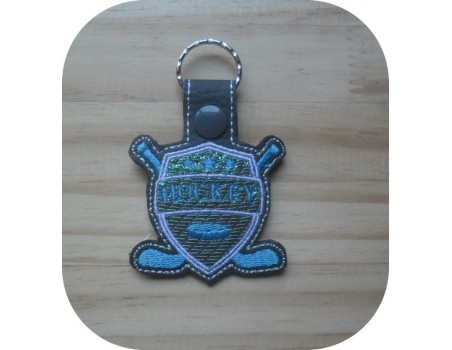 Instant download machine embroidery design hockey mylar keychains ith