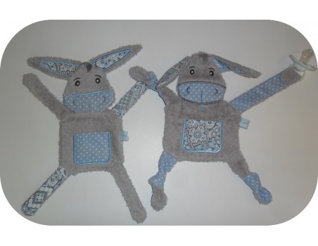 Motif de broderie machine doudou  âne ITH