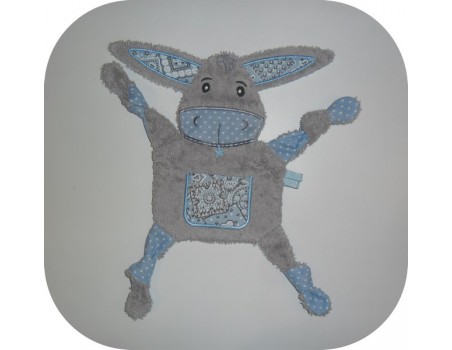 Motif de broderie machine doudou  âne ITH