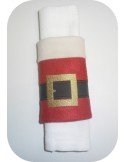 Instant download  machine embroidery design  Santa Claus towel ring ITH