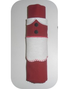 motif de broderie machine  rond de serviette Mère Noël  ITH