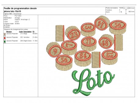 Instant download machine embroidery design lotto