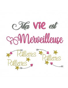 Instant dowload Embroidery design learn to shine