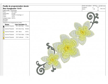 instant download machine embroidery design frangipani flower