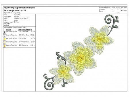 instant download machine embroidery design frangipani flower