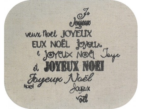 Motif de broderie machine étoile  de noël